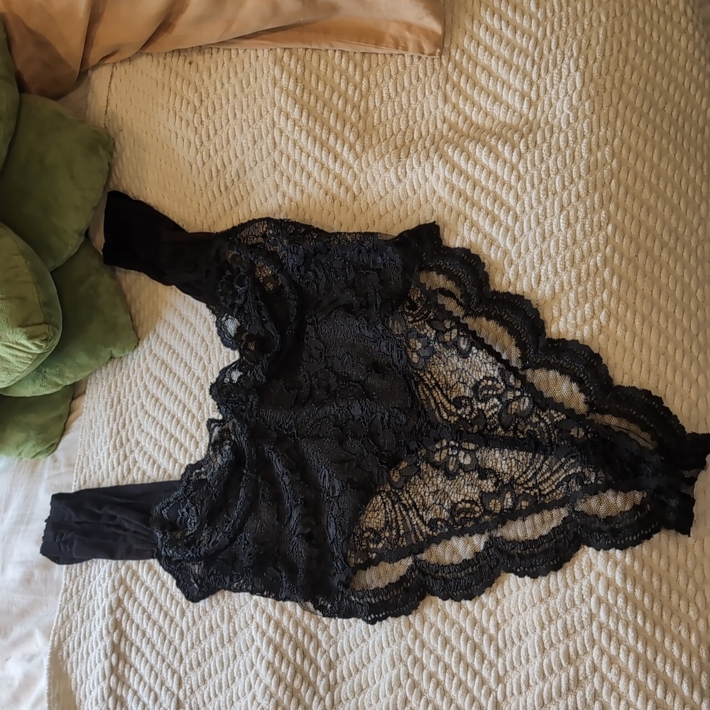 Black lace Teddy